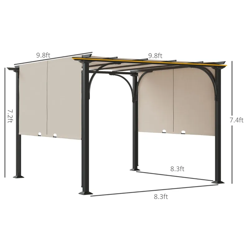 10' x 10' Outdoor Pergola Patio Gazebo - Beige