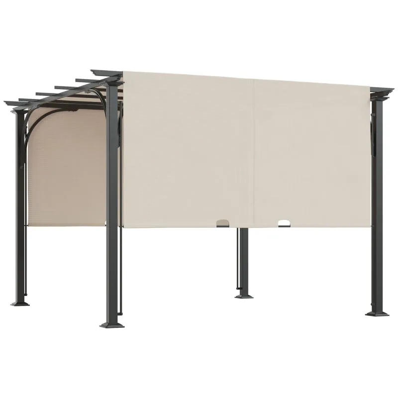 10' x 10' Outdoor Pergola Patio Gazebo - Beige