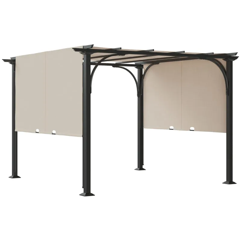 10' x 10' Outdoor Pergola Patio Gazebo - Beige