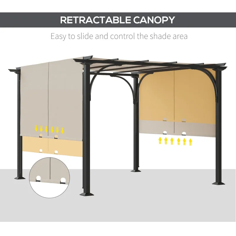 10' x 10' Outdoor Pergola Patio Gazebo - Beige