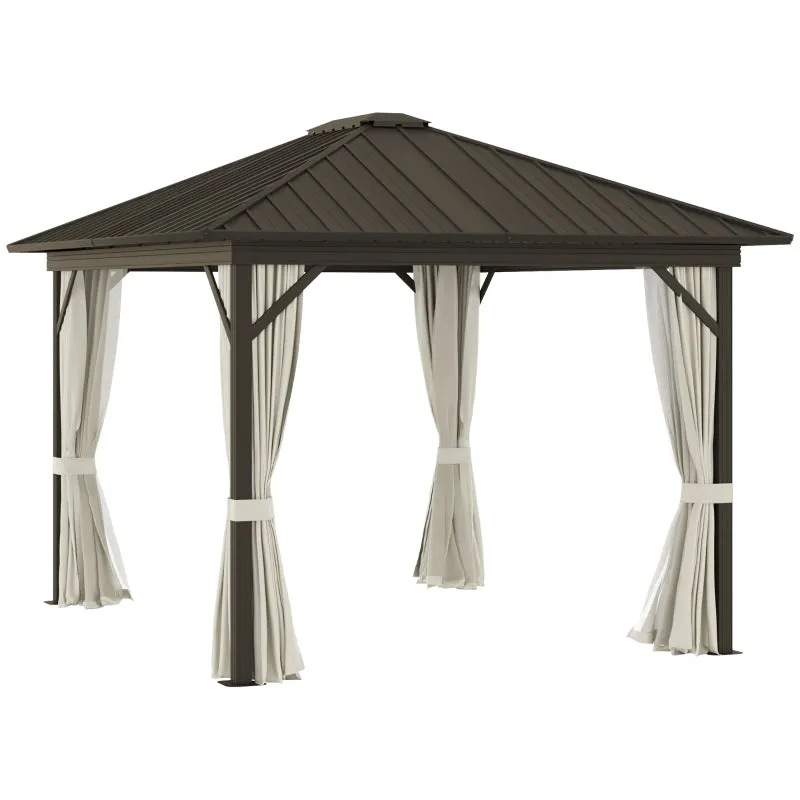 10' x 12' Outdoor Hardtop Gazebo - Beige