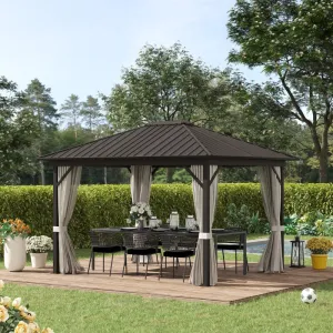 10' x 12' Outdoor Hardtop Gazebo - Beige