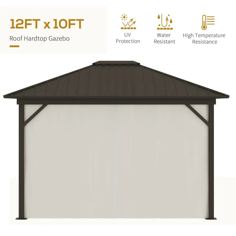 10' x 12' Outdoor Hardtop Gazebo - Beige