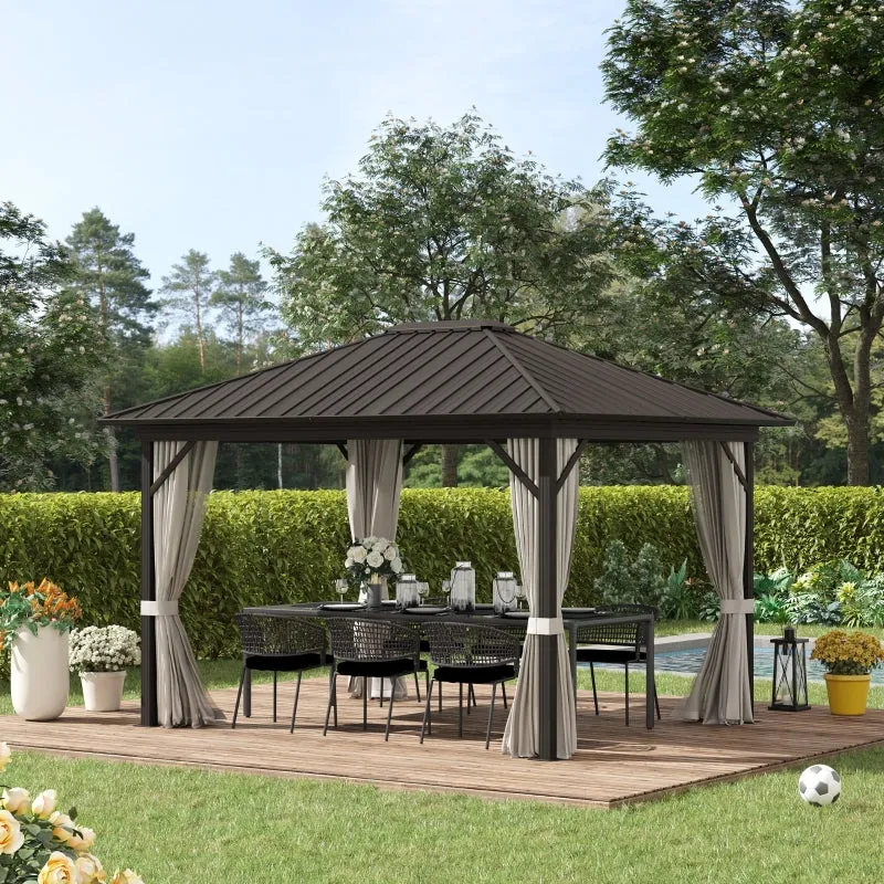 10' x 12' Outdoor Hardtop Gazebo - Beige