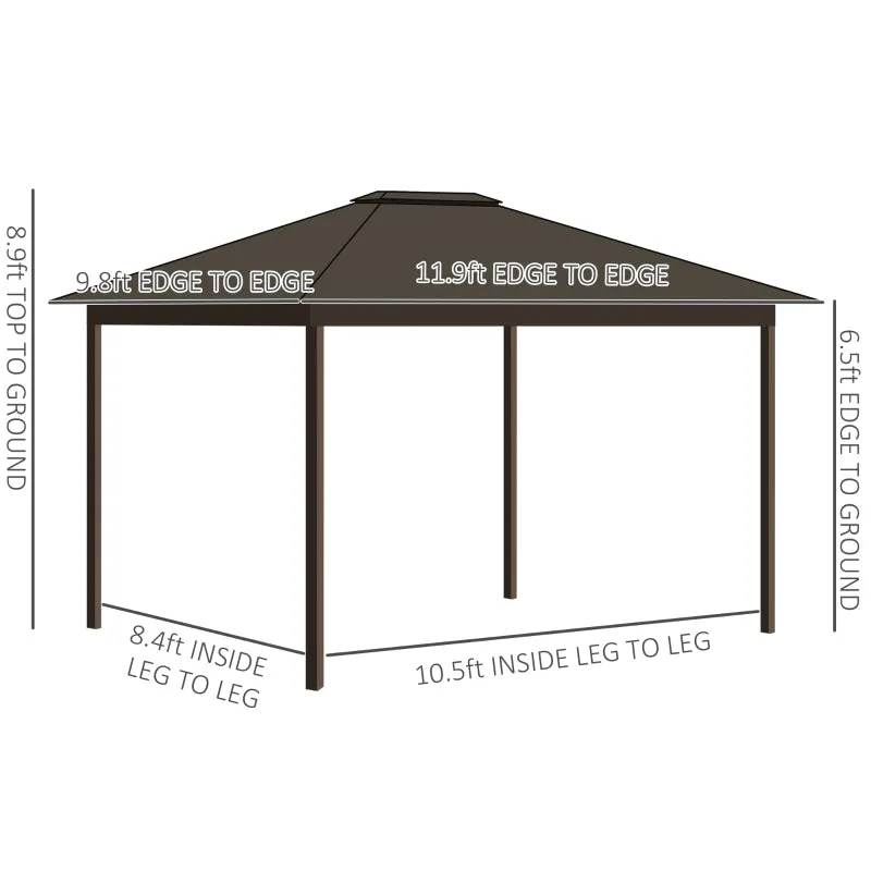 10' x 12' Outdoor Hardtop Gazebo - Beige