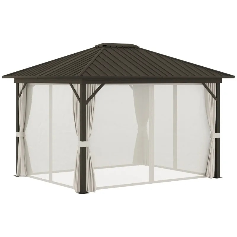 10' x 12' Outdoor Hardtop Gazebo - Beige