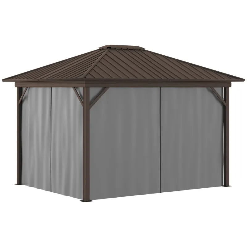 10' x 12' Outdoor Hardtop Gazebo - Dark Gray