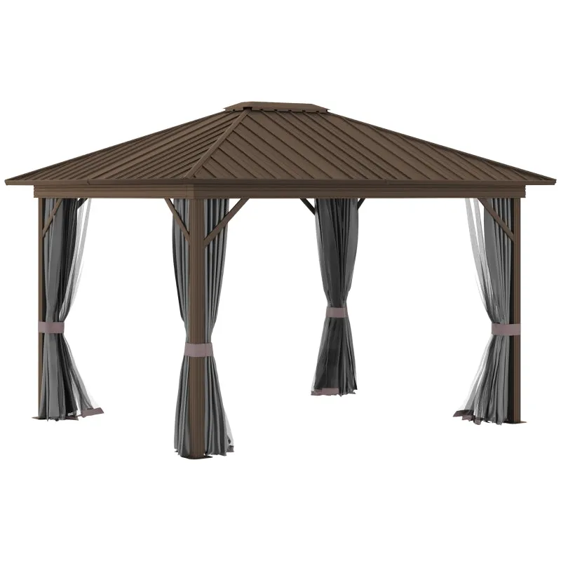 10' x 12' Outdoor Hardtop Gazebo - Dark Gray