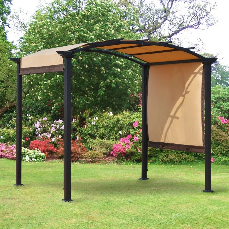 10' x 8' Outdoor Retractable Canopy Pergola - Beige