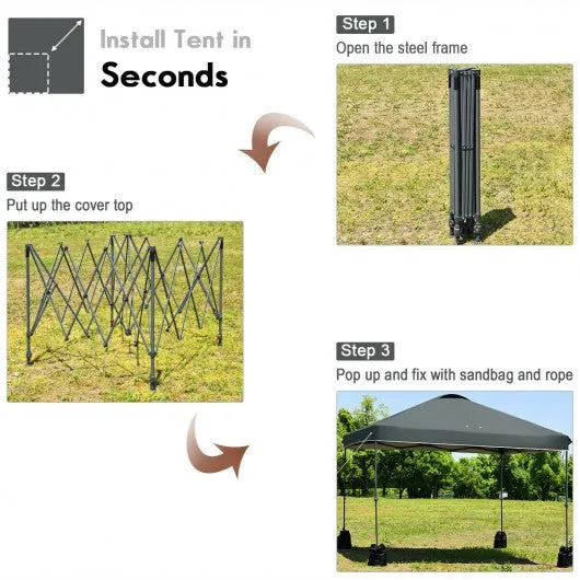 10'x10' Outdoor Commercial Pop up Canopy Tent-Gray