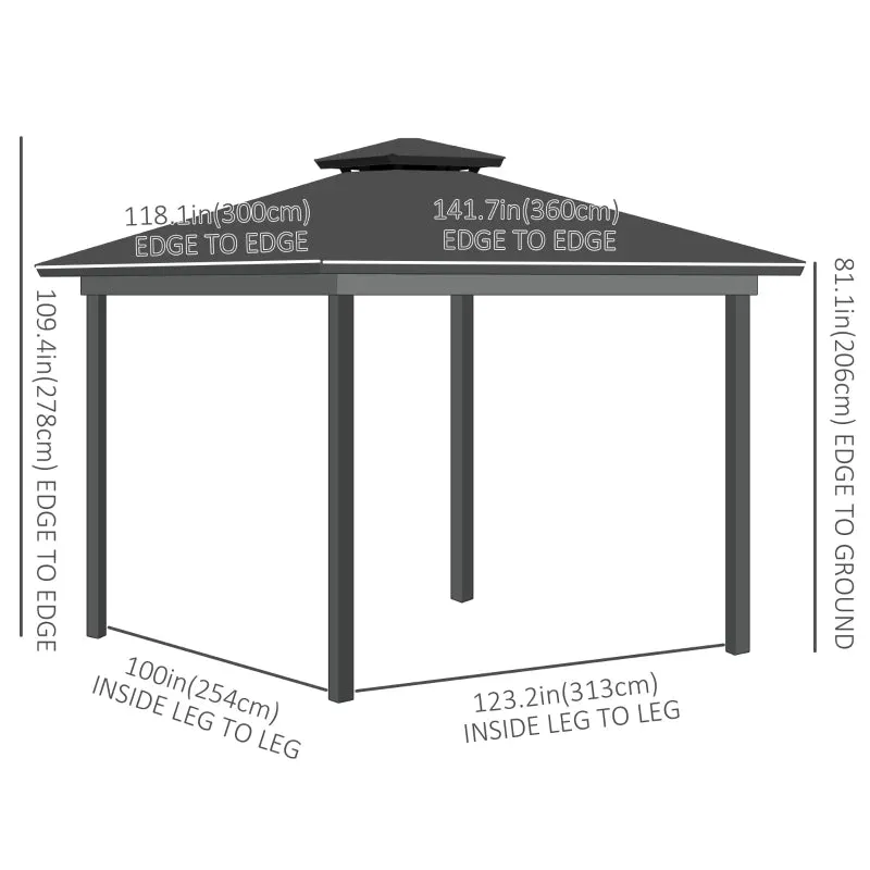 12' x 10' Outdoor Gazebo Canopy