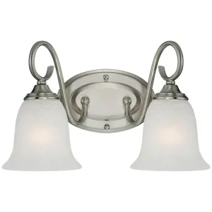 15 in. Vanity Light 2 Lights Nickel Finish