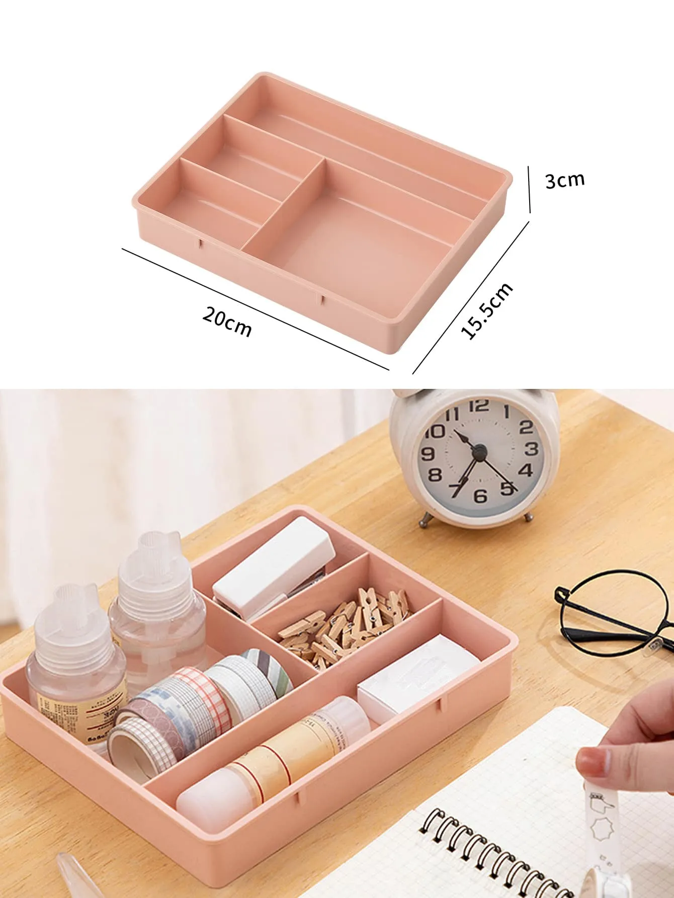 1pc Multi-grid Drawer Storage Box