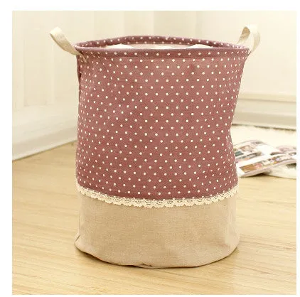 2017 New Zakka Linen Waterproof Laundry Storage Basket Folding Eco-friendly Sundries Clothes Toy Organization Box For Home Decor