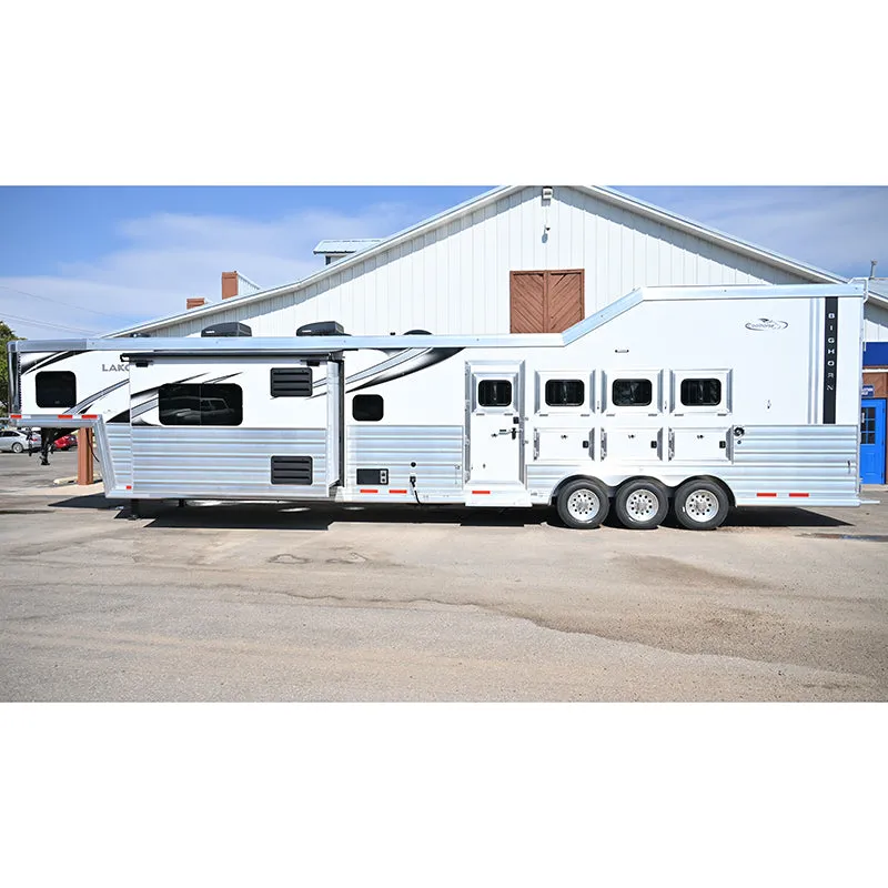 2025 Lakota BigHorn 4 Horse Trailer 17' Living Quarter, Double Slide, Side Load