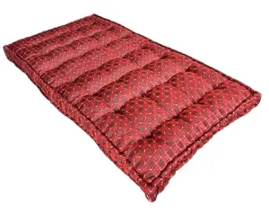 Adim's Gadda Medium-Firm Soft Cotton Quilt Mattress | Comfortable and Durable Single Bed Mattress (3x6 Single, Premium Red Box)