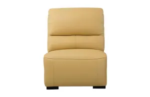 Aldous Mustard Leather Armless Chair