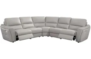 Arley Smoke Leather Sectional Sofa