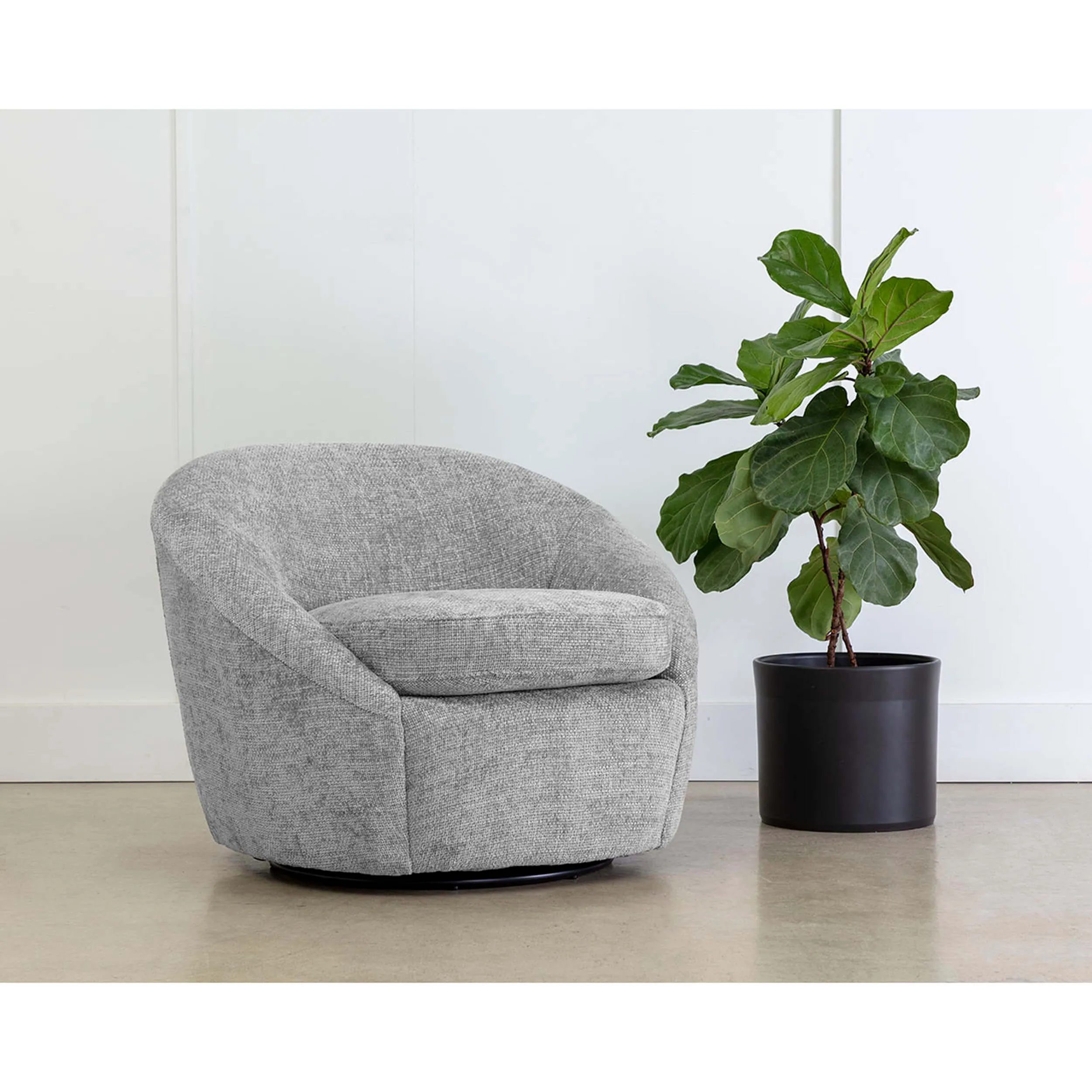 Bliss Swivel Chair, Husky Grey