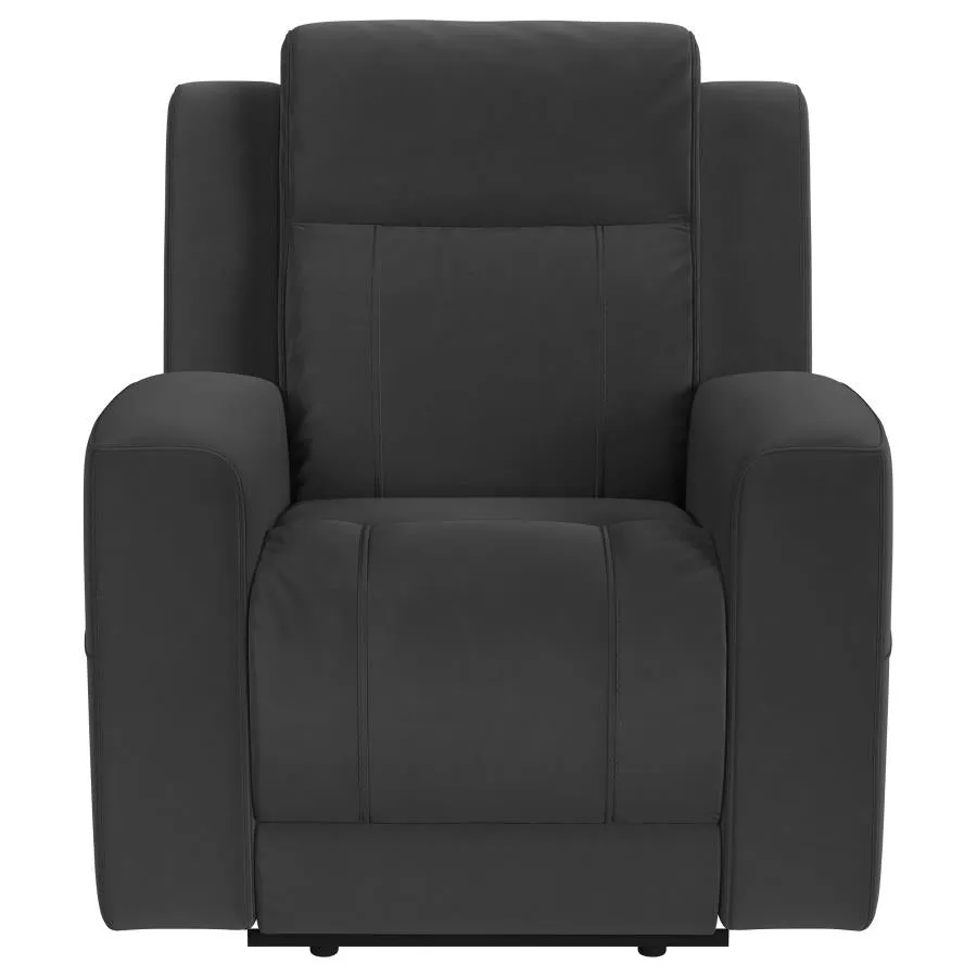 Brentwood Upholstered Recliner Chair Black