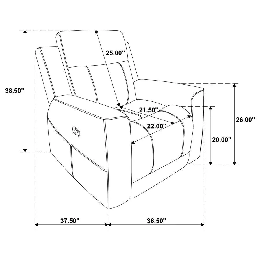 Brentwood Upholstered Recliner Chair Black