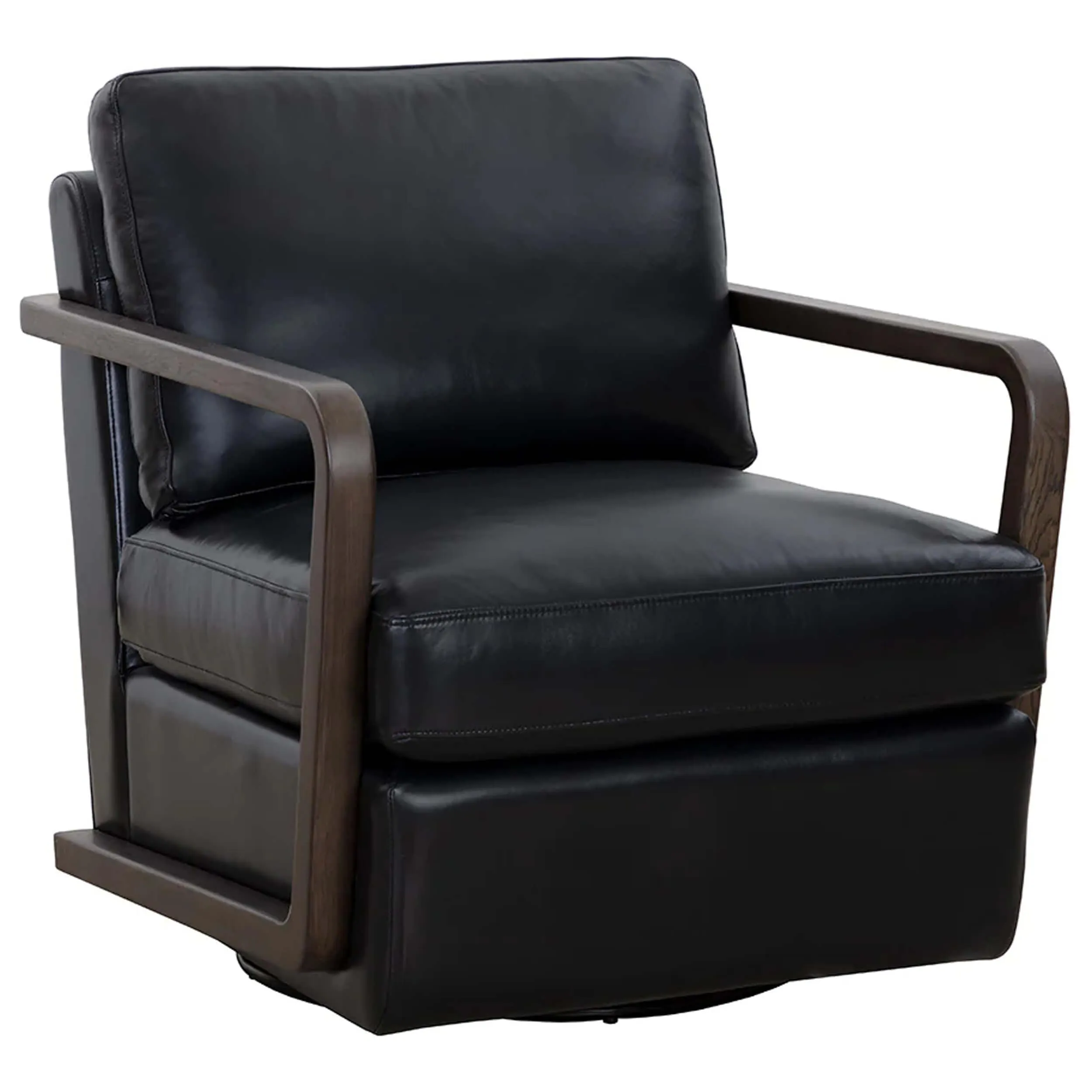 Castell Leather Swivel Chair, Cortina Black