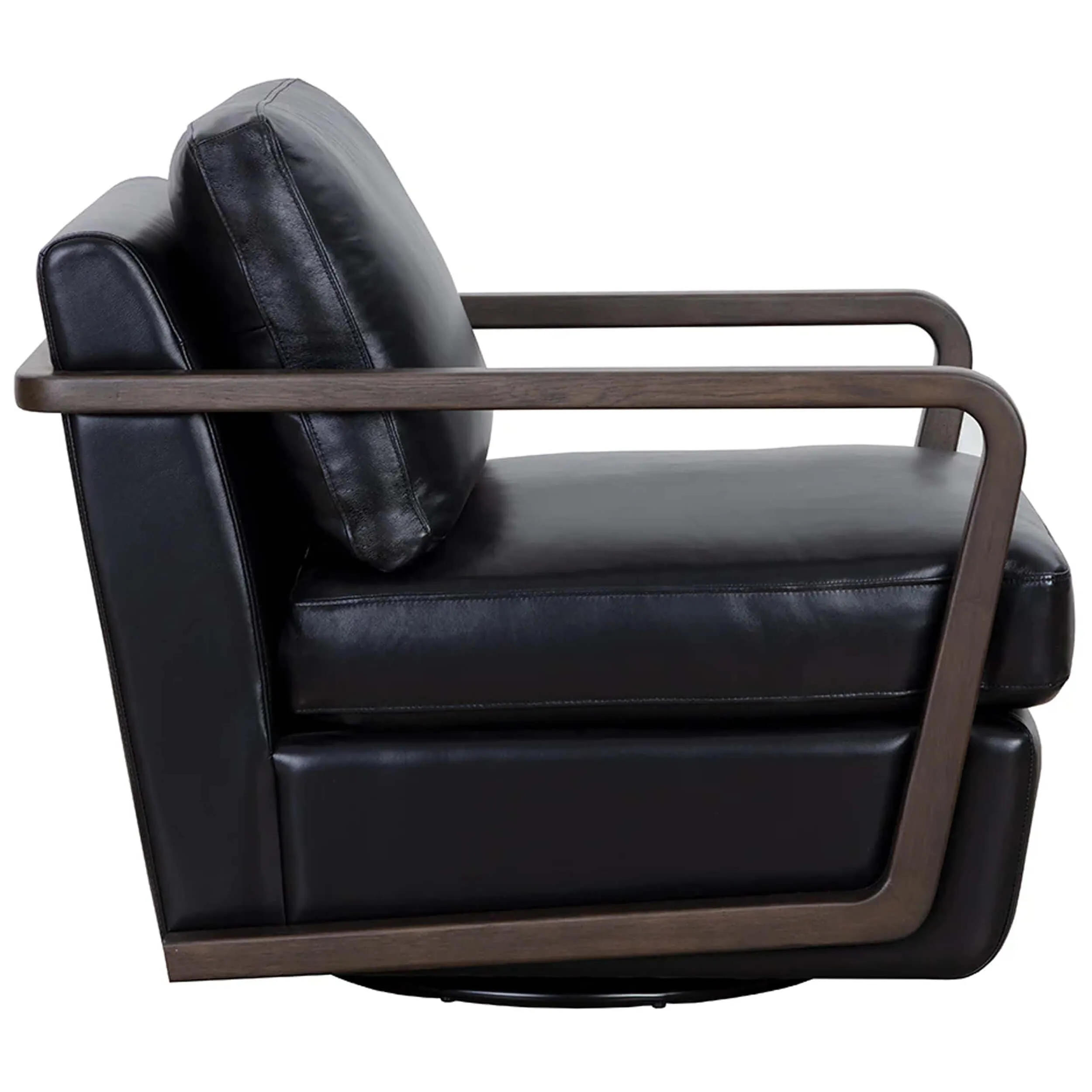 Castell Leather Swivel Chair, Cortina Black