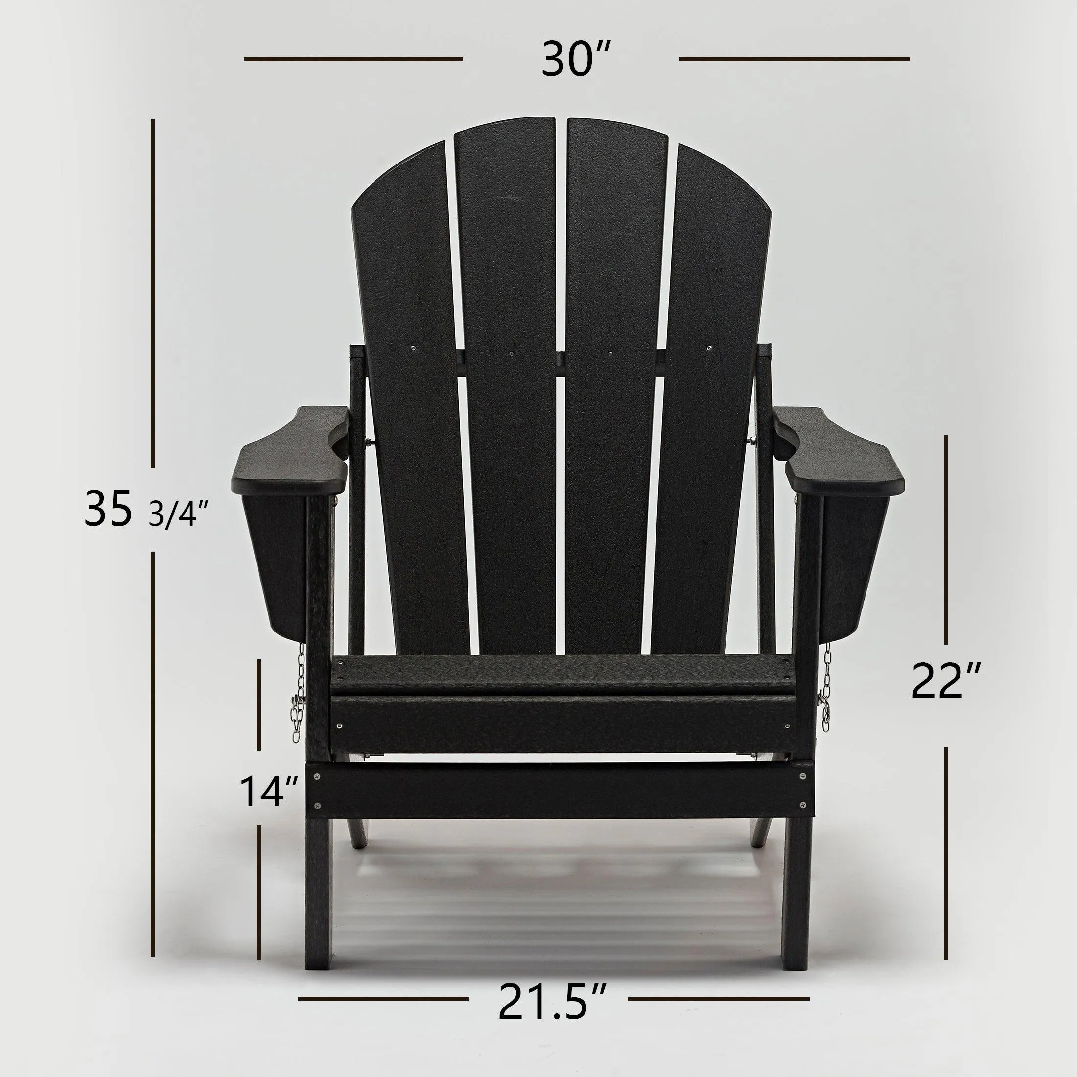 Classic Solid All-weather Folding HDPE Adirondack Chair