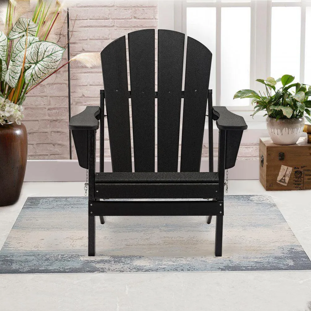 Classic Solid All-weather Folding HDPE Adirondack Chair