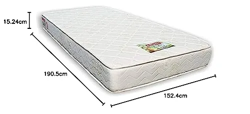 COIRFIT Health Spa 6-inch with SrtX��Technology Queen Size Memory Foam Mattress (Off-White, 75x60x6)