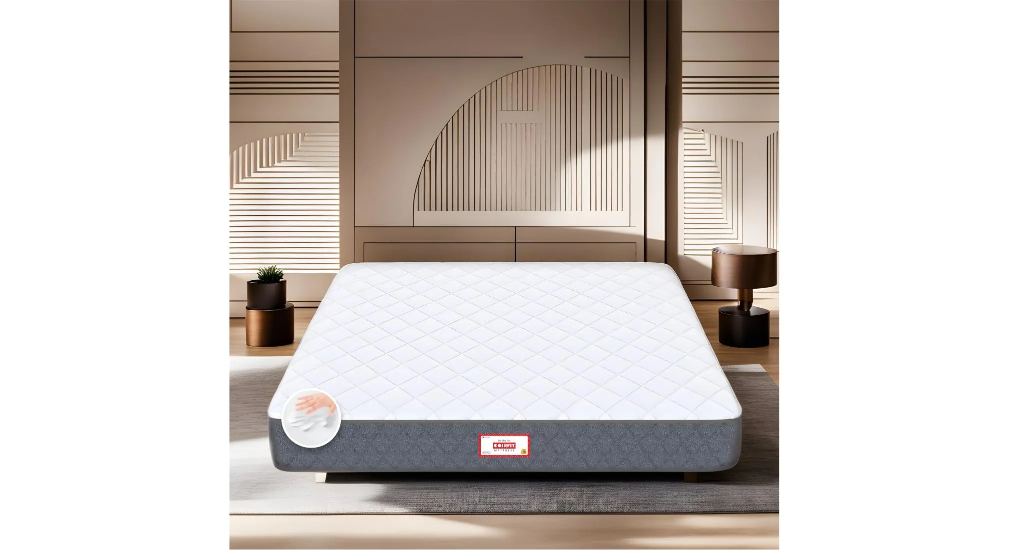 Coirfit Twin Plus 5-Zone I-Shape Technology 5 Inch Queen Size Memory Foam Mattress |for Soft Sleepers|Stress Release Extra Comfort Mattress|with 5 Year Warranty (LxB : 84x66x5)