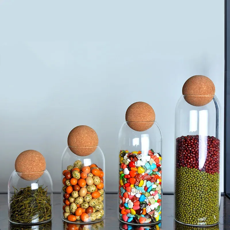 Cork Stopper Transparent Glass Sealed Container