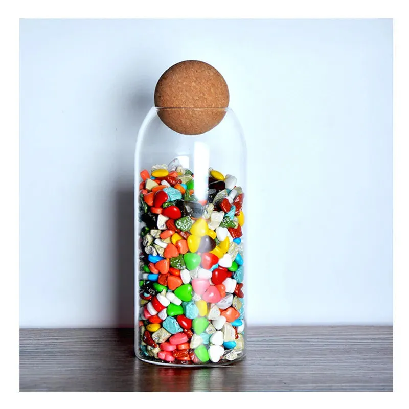 Cork Stopper Transparent Glass Sealed Container