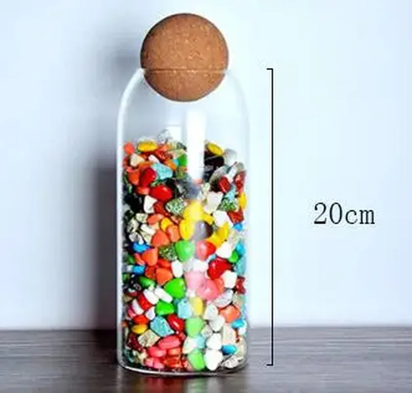 Cork Stopper Transparent Glass Sealed Container