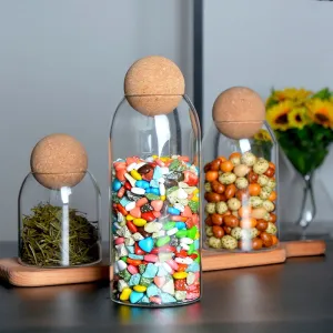 Cork Stopper Transparent Glass Sealed Container