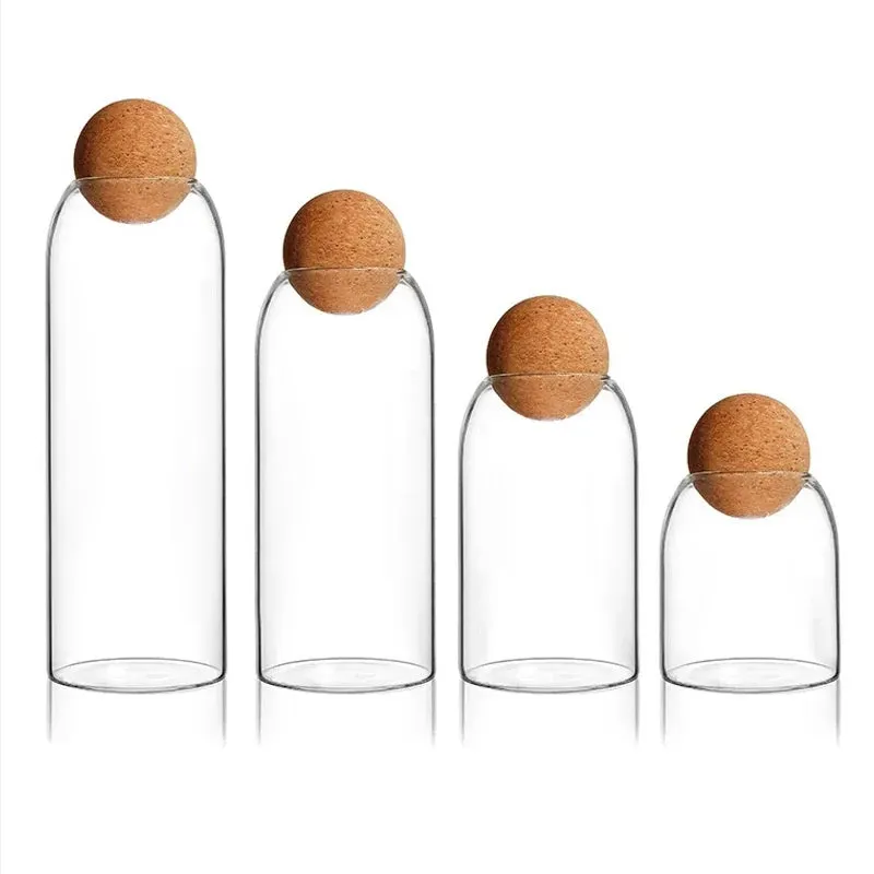 Cork Stopper Transparent Glass Sealed Container