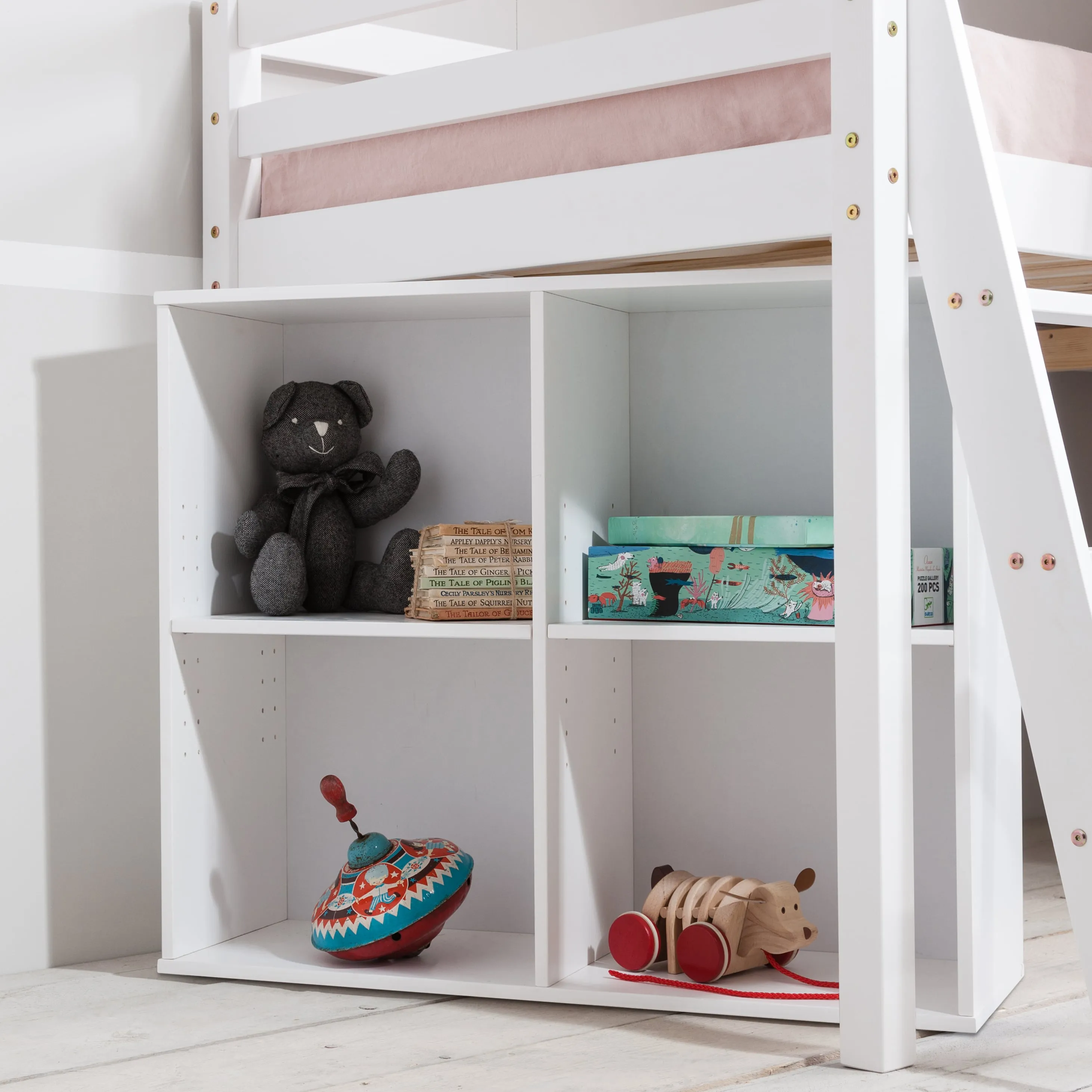 Cube Underbed Unit for Cabin Bed in Solid White