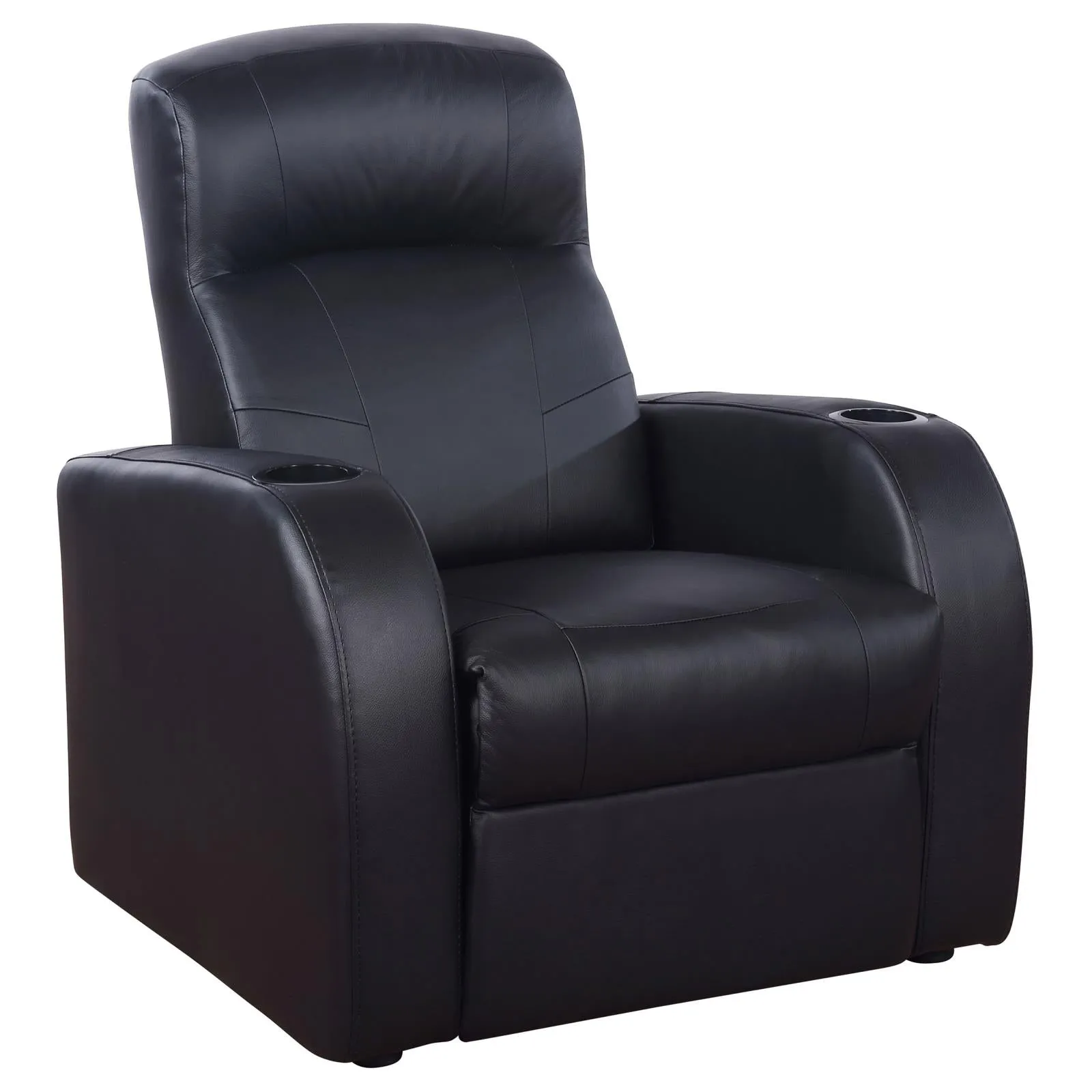 Cyrus Home Theater Upholstered Recliner Black