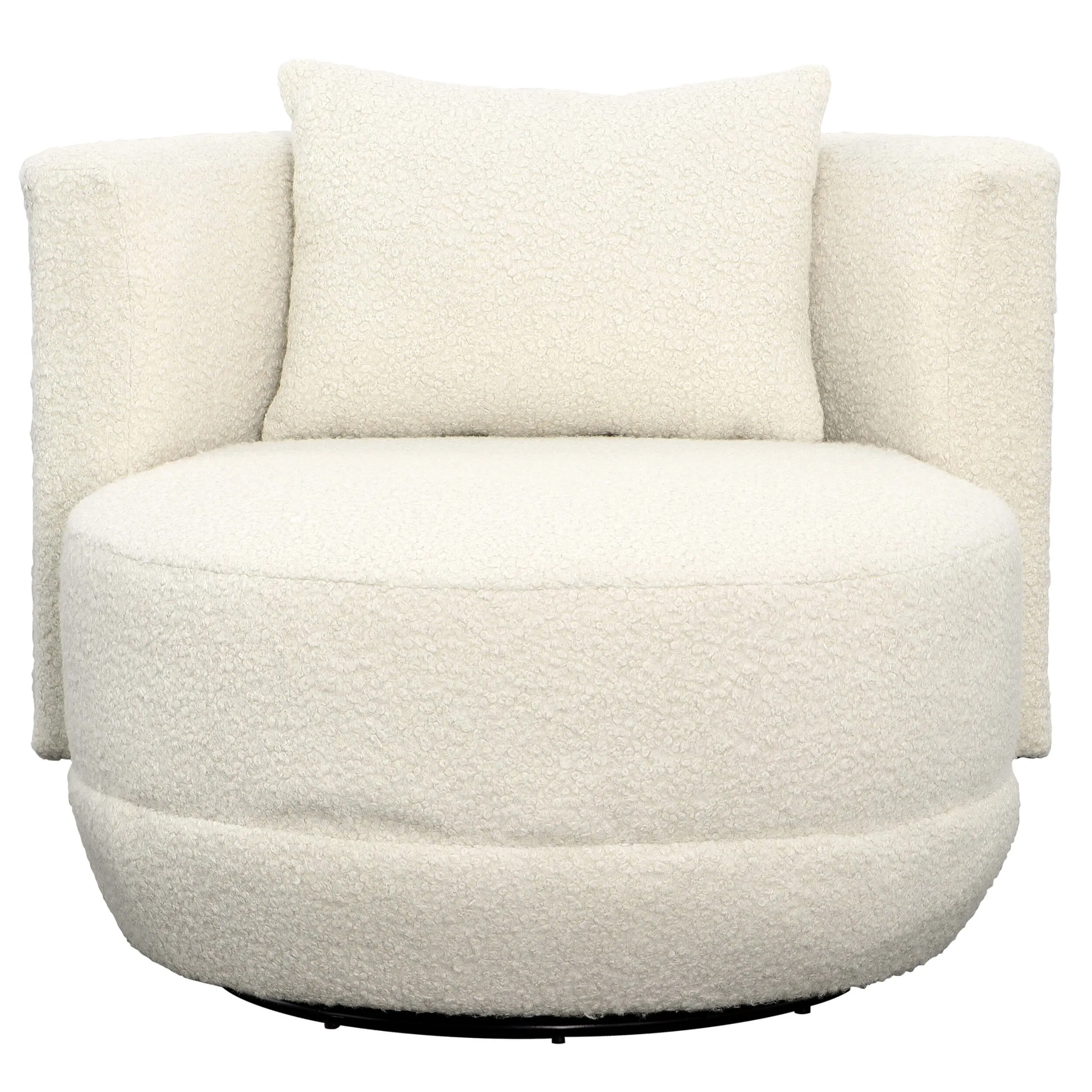 Deleon Swivel Chair, Ivory