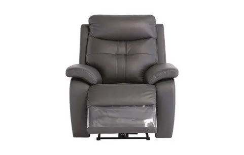 DUBLIN Leather Electric Recliner - Charcoal