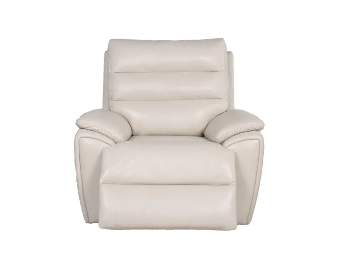 Duval Dual-Power Leather Recliner, Ivory