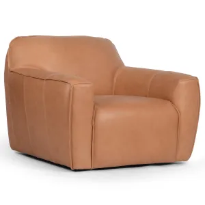 Ericksen Leather Swivel Chair, Palermo Cognac