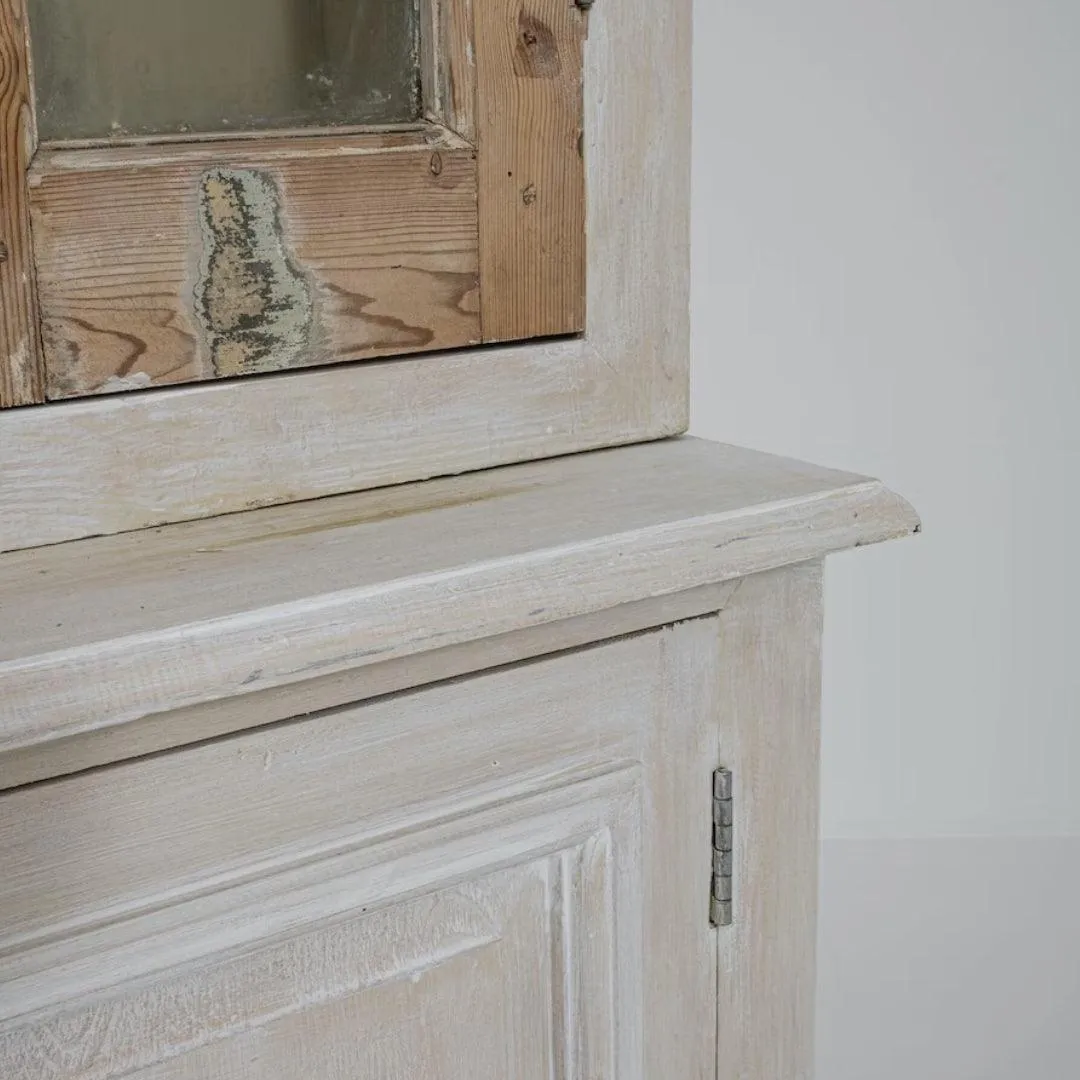 Extra Large White Wood Cathedral Cabinet