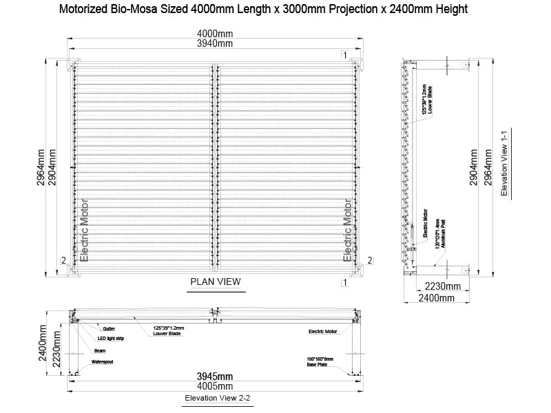 Four Seasons Motorised LED Gazebo