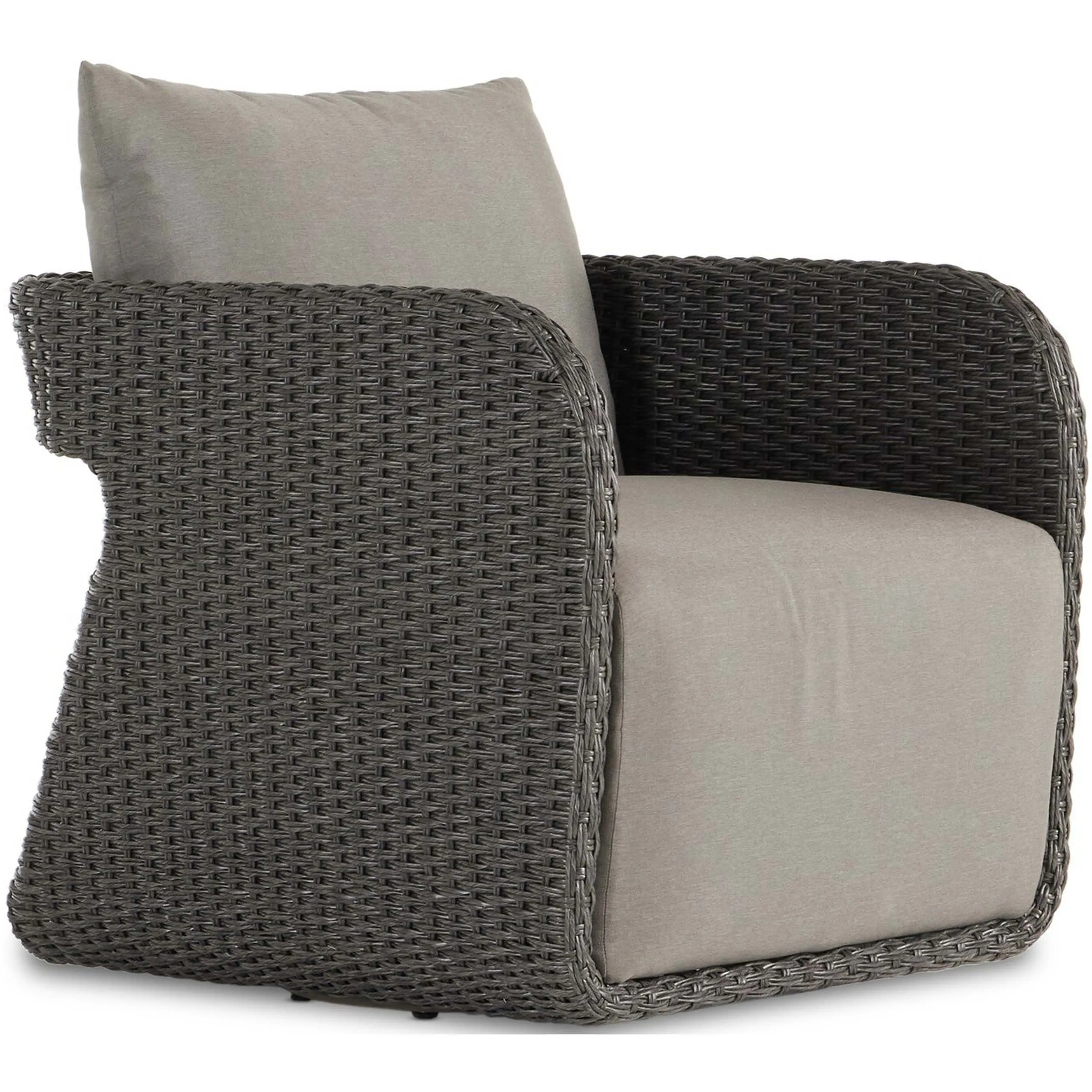 Geneva Outdoor Swivel Chair, Venao Charcoal