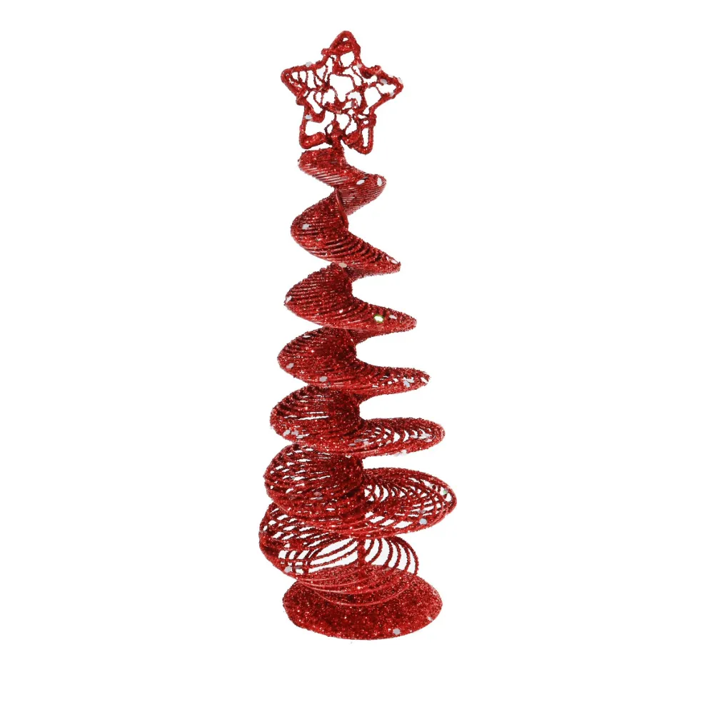 Glitter Wire Spiral Tree Asst (20cm)