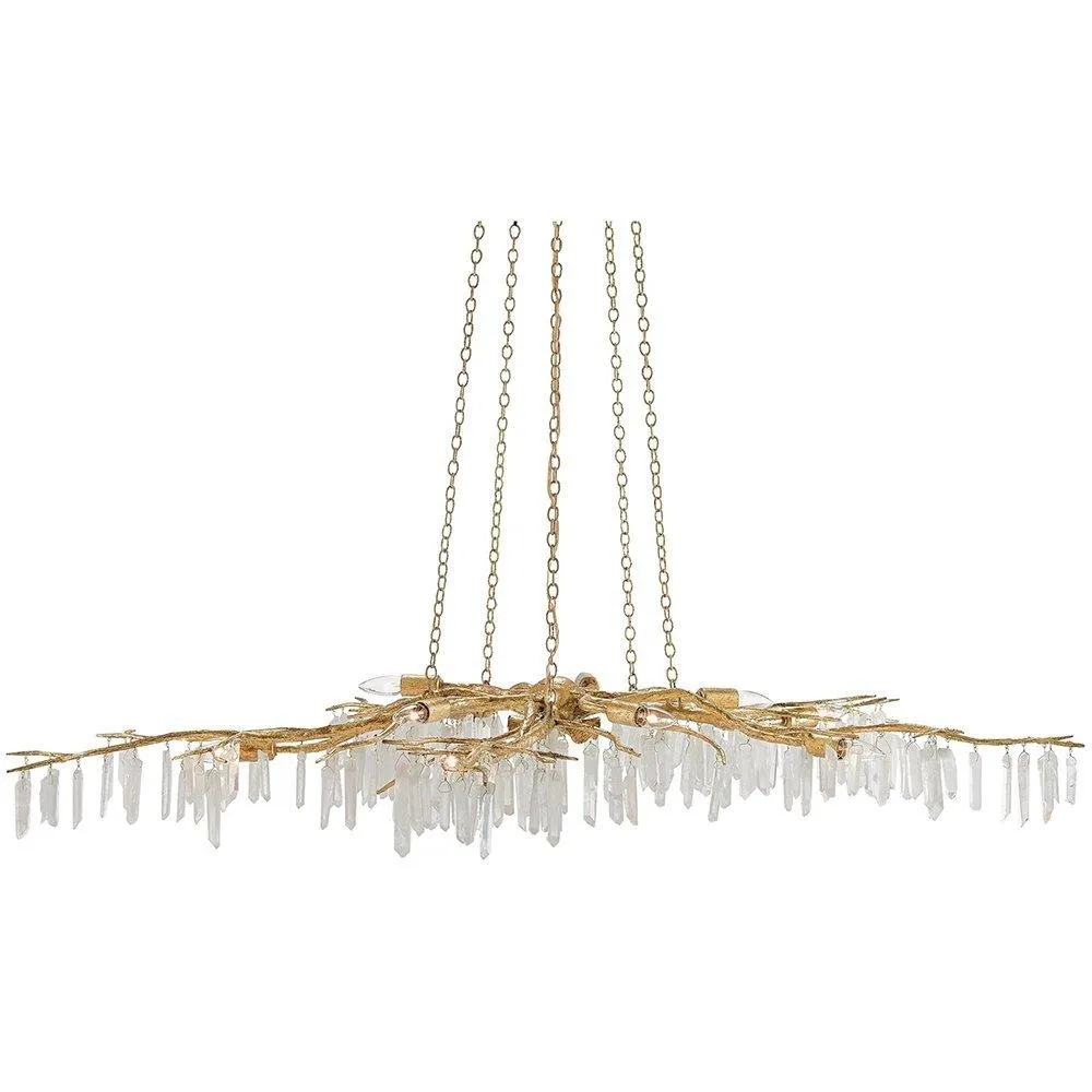 Golden Quartz Forest Chandelier