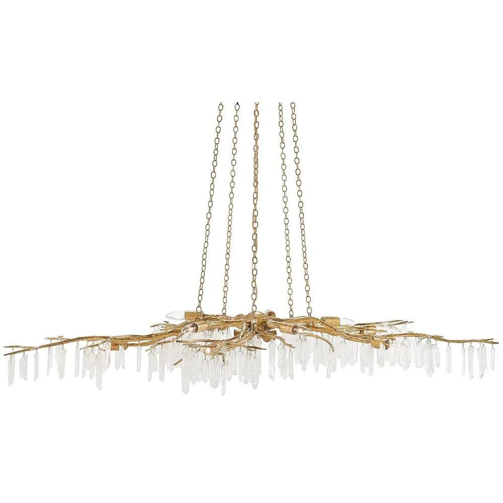 Golden Quartz Forest Chandelier