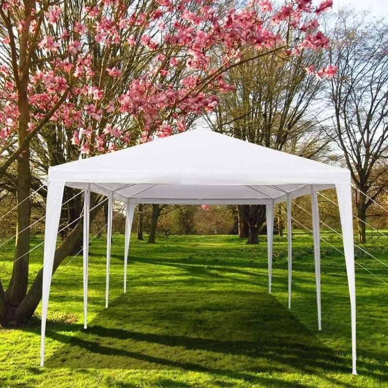 GrandShoppersHub  10' x 30' Heavy Duty Party Tent Waterproof Outdoor Canopy Tent with 5 Removable Sidewalls for Weddings Events & Commercial Use