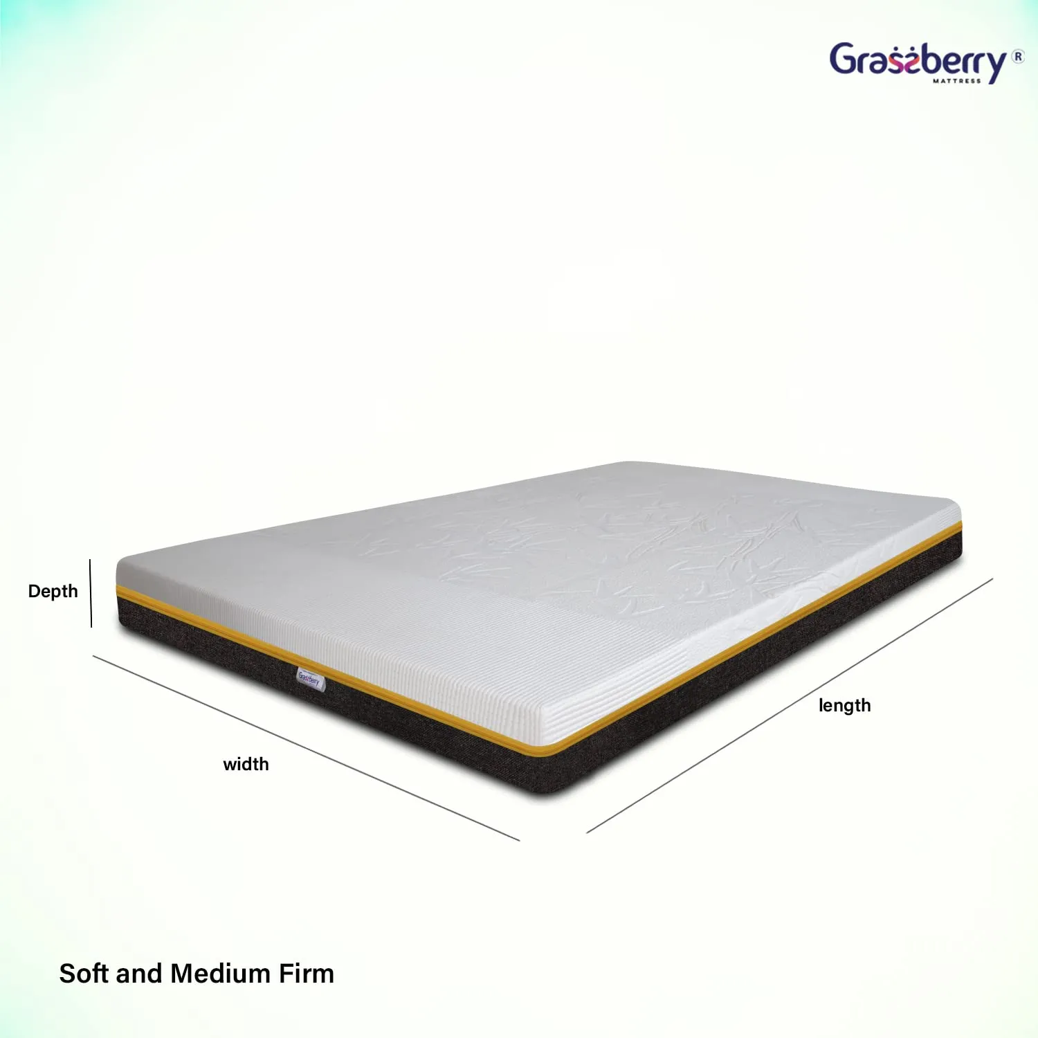 Grassberry Dual Comfort Natural Latex Mattress - Pure 100% Natural Latex with Bamboo Fabric(75x48x8)